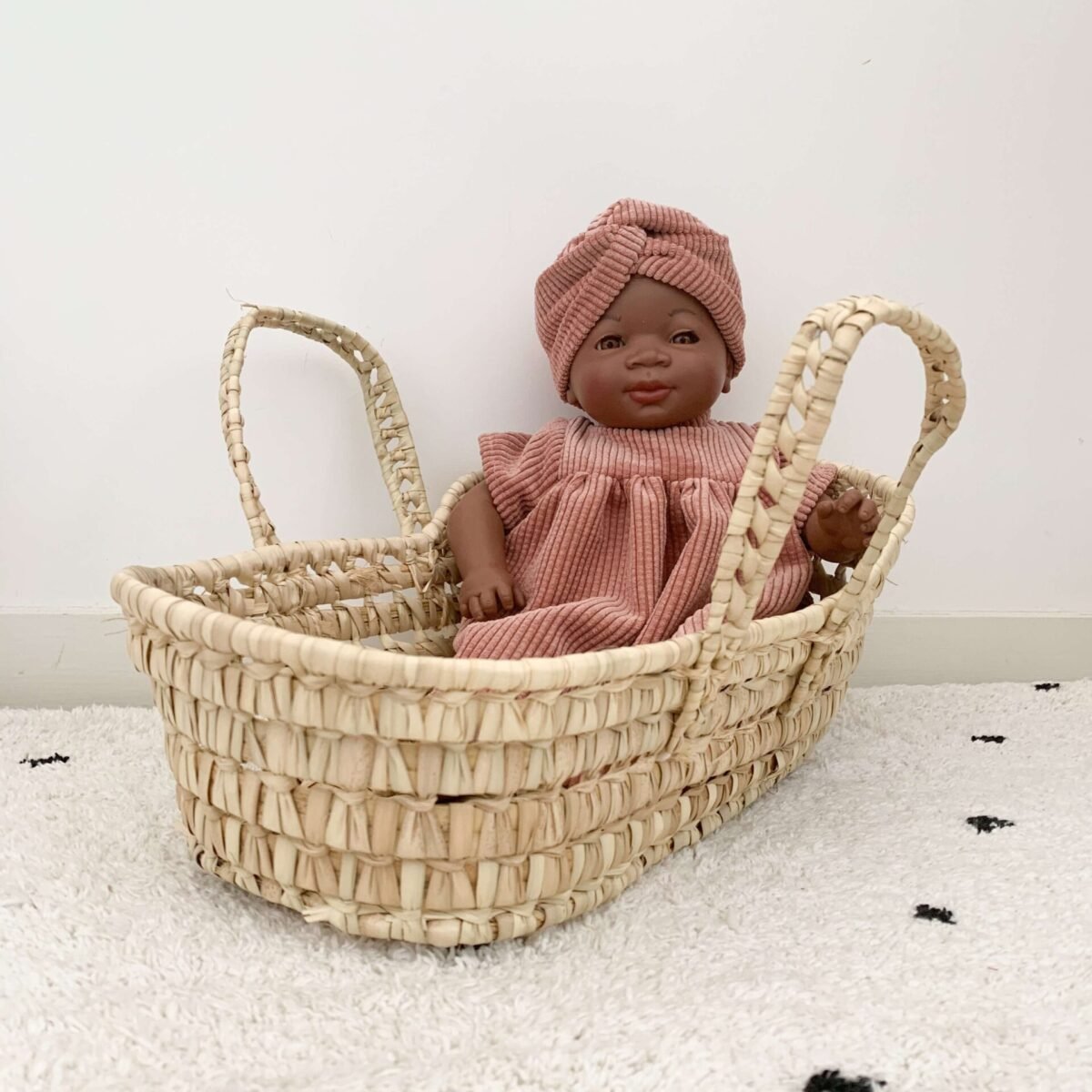 Couffin pour Petits Poupons en Palmier | 32x13x18 cm
