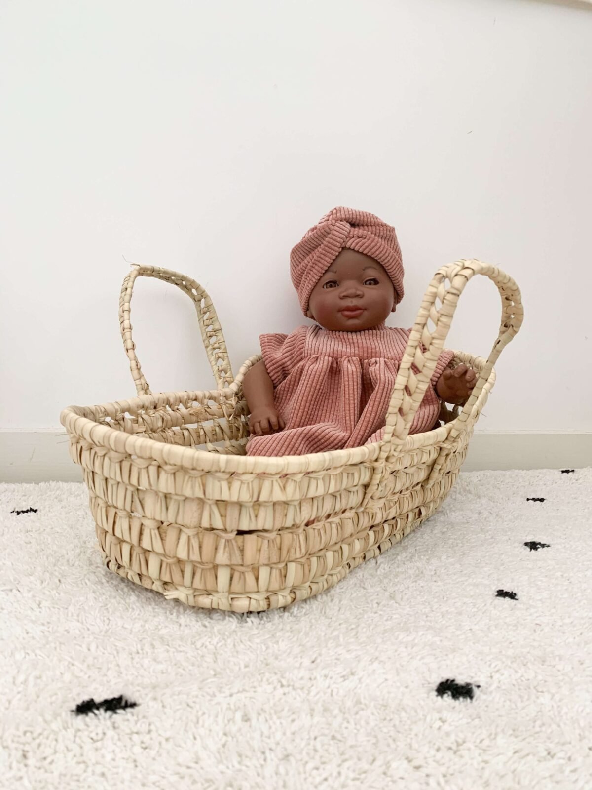 Couffin pour Petits Poupons en Palmier | 32x13x18 cm