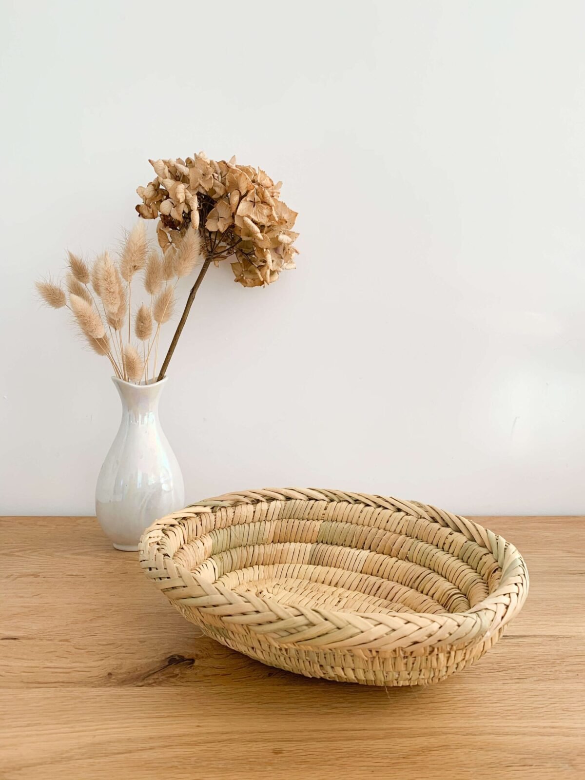 Coupelle Ovale en Osier Beige | 25x20x7 cm