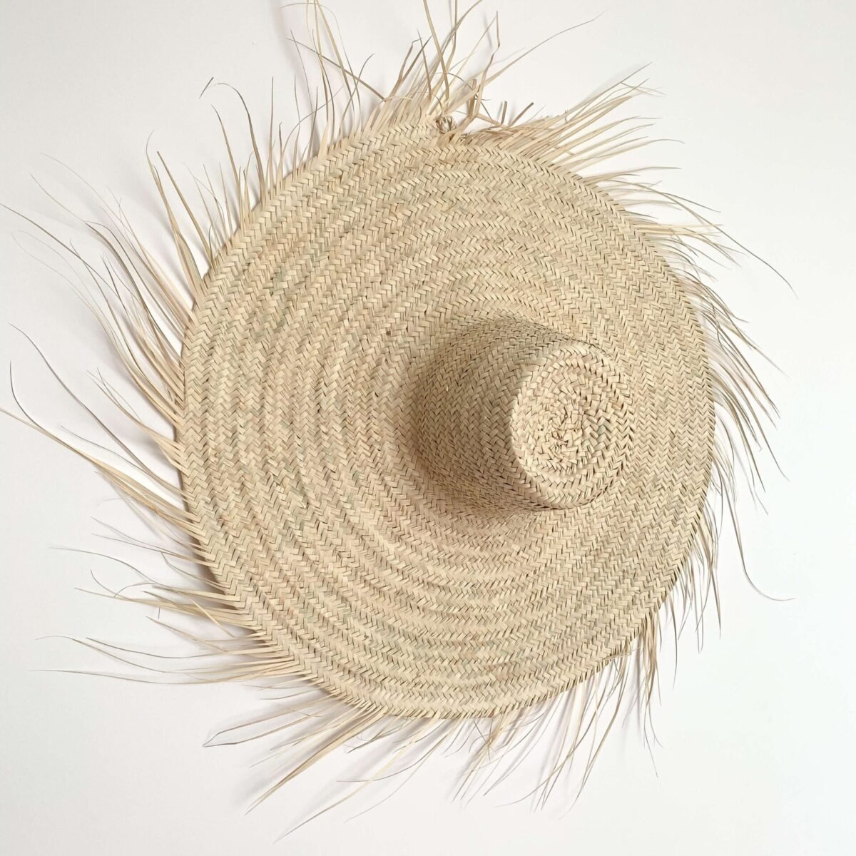 Chapeau de Paille Bohème à Franges | Diamètre 57 cm