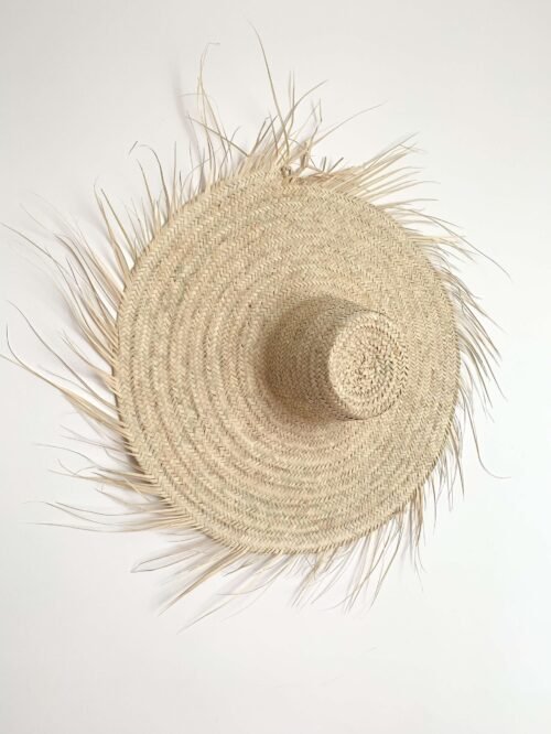 Chapeau de Paille Bohème à Franges | Diamètre 57 cm