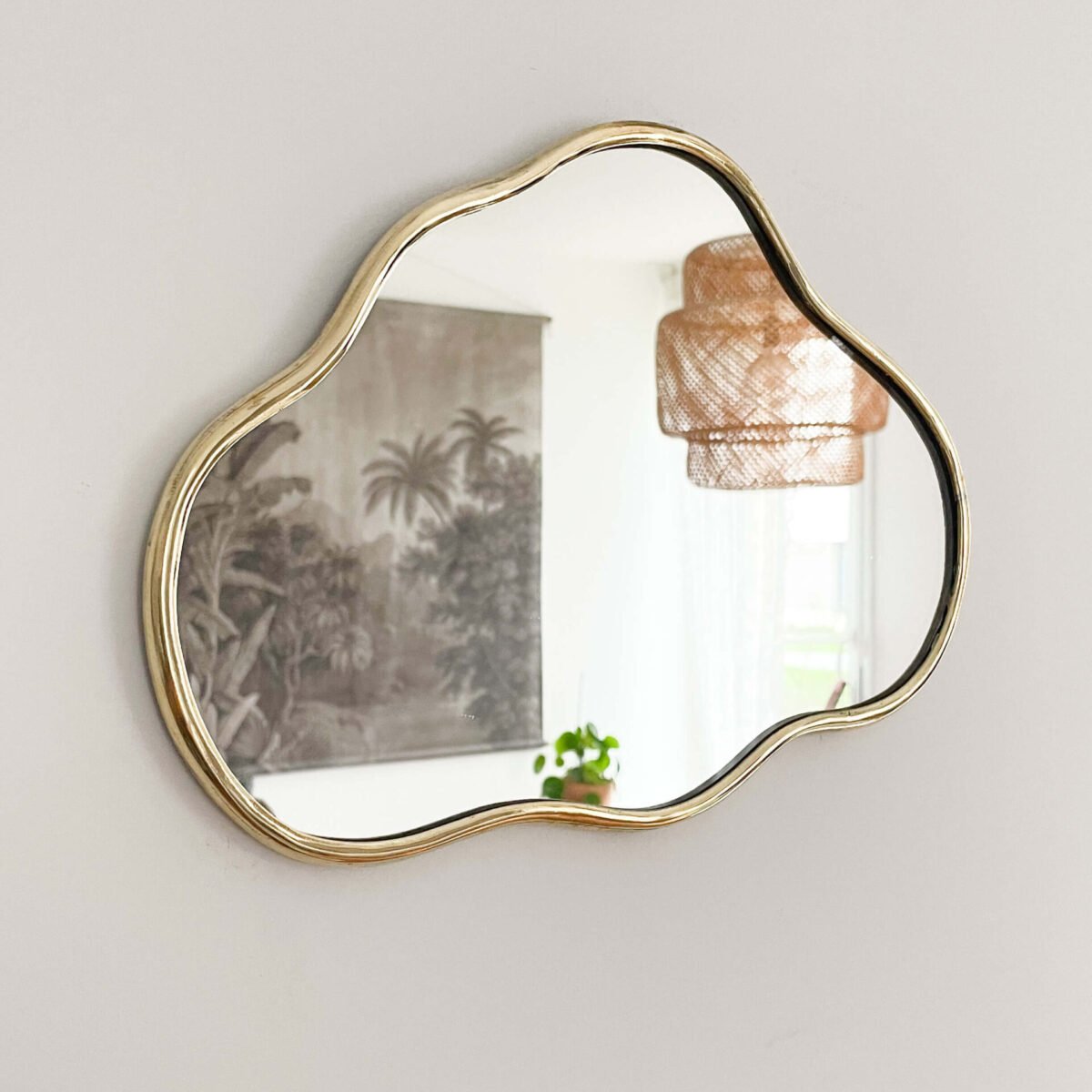 Miroir Nuage Artisanal en Laiton | 32x23 cm