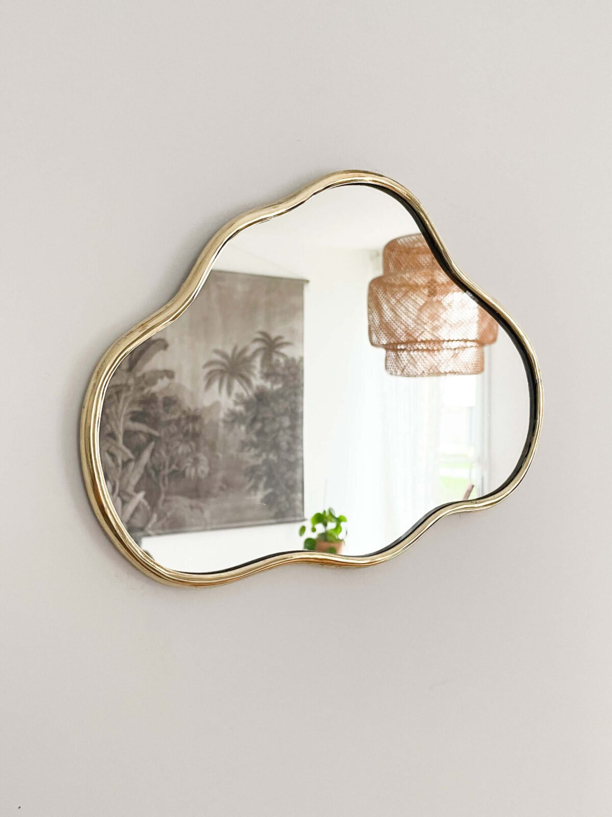 Miroir Nuage Artisanal en Laiton | 32x23 cm