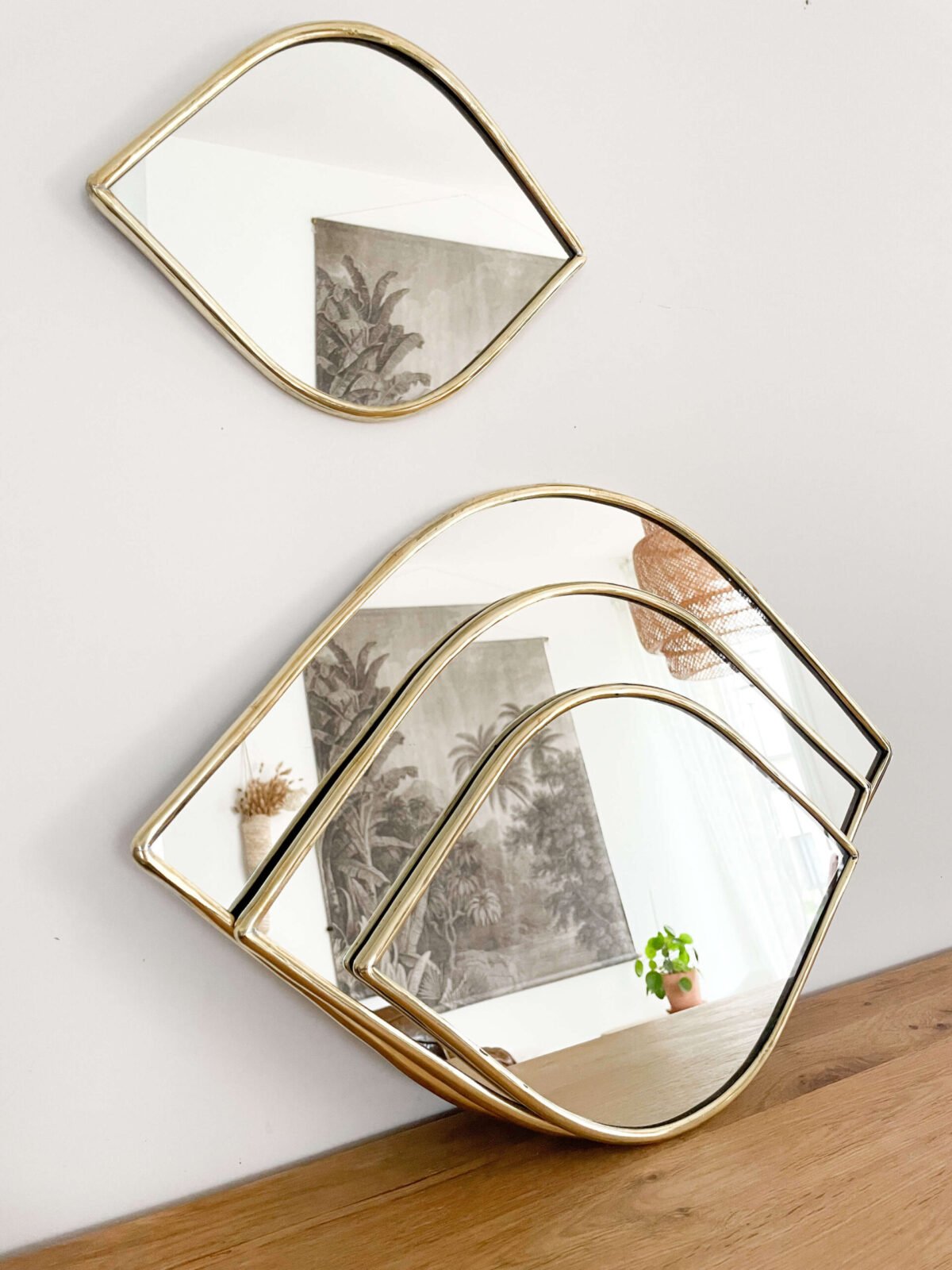 Miroir Œil Fin en Laiton Artisanal | Plusieurs Tailles