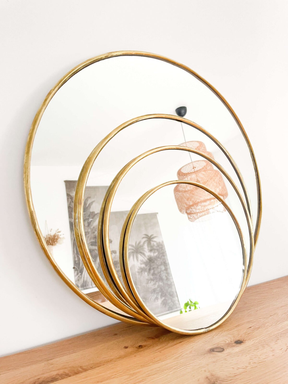 Miroir Rond en Laiton Artisanal | Diamètre 20-40 cm