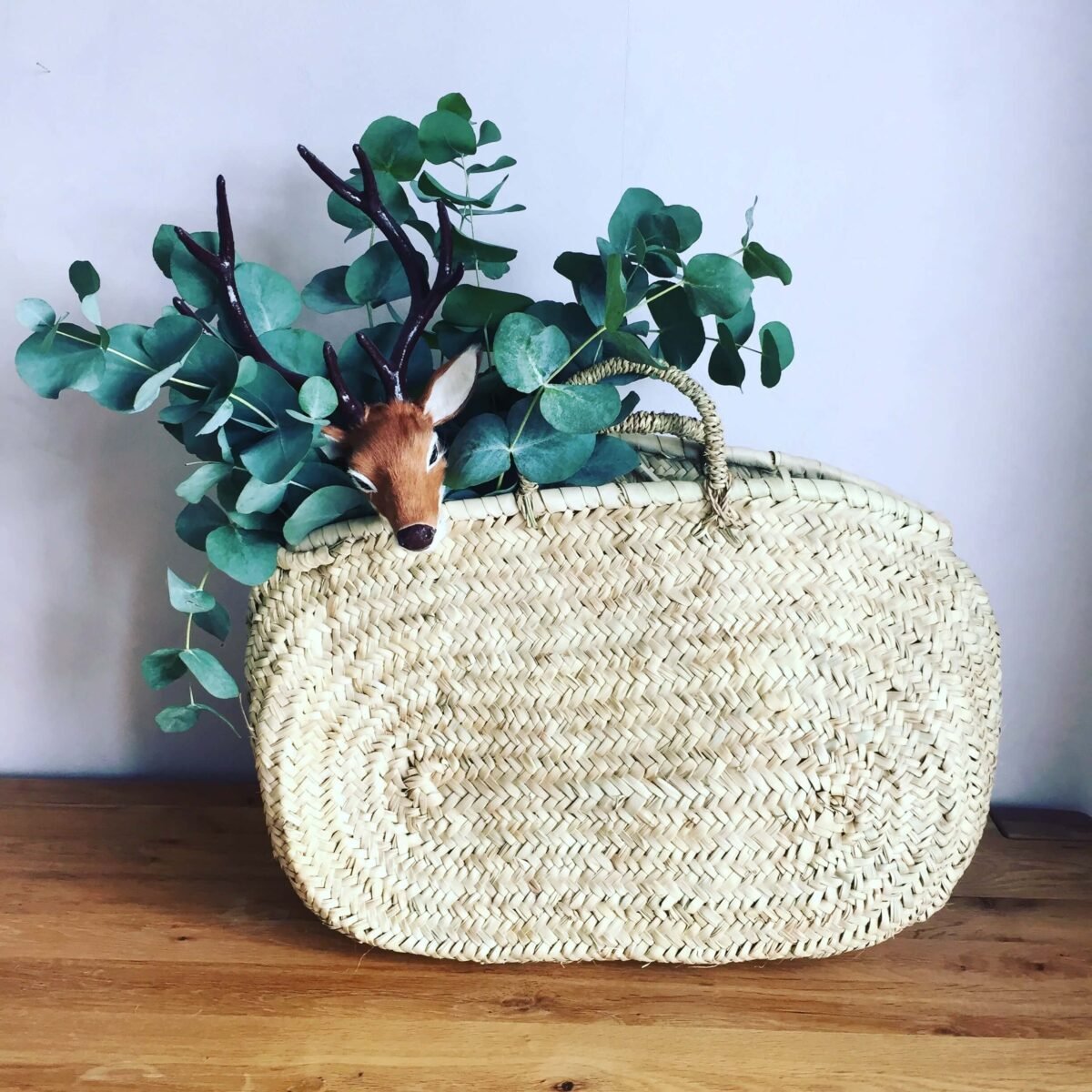 Panier Ovale en Osier Artisanal | 38x50x18cm | Courses, Plage, Déco
