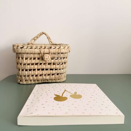 Panier de Rangement Vanity en Osier | Tailles S ou M | Artisanat Marocain