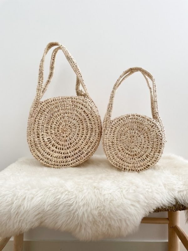 Panier en Osier Ajouré Artisanal Marocain | Tailles S & M