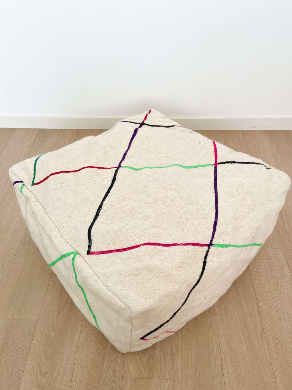 Pouf Laine Arc-en-Ciel