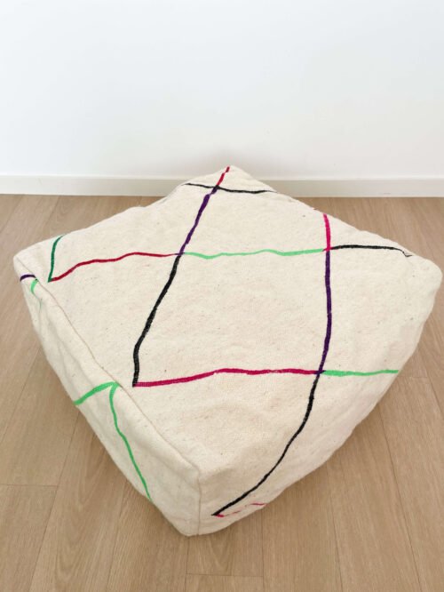 Pouf Laine Arc-en-Ciel
