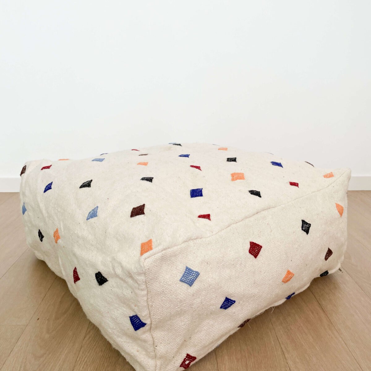 Pouf Laine Coloré