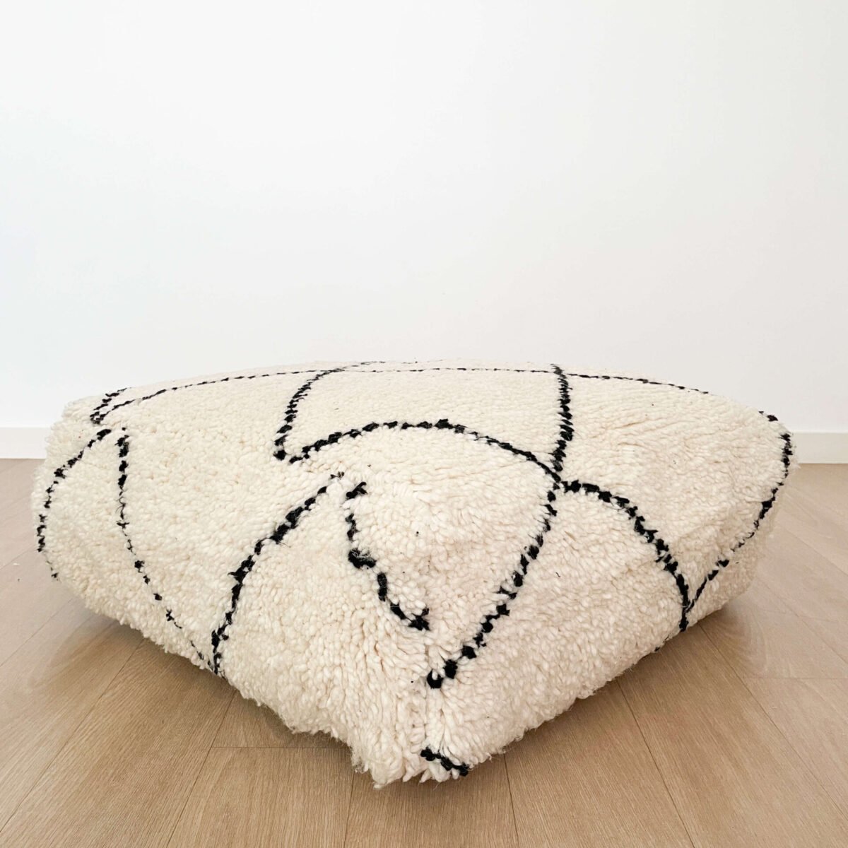Pouf Berbère Noir Blanc