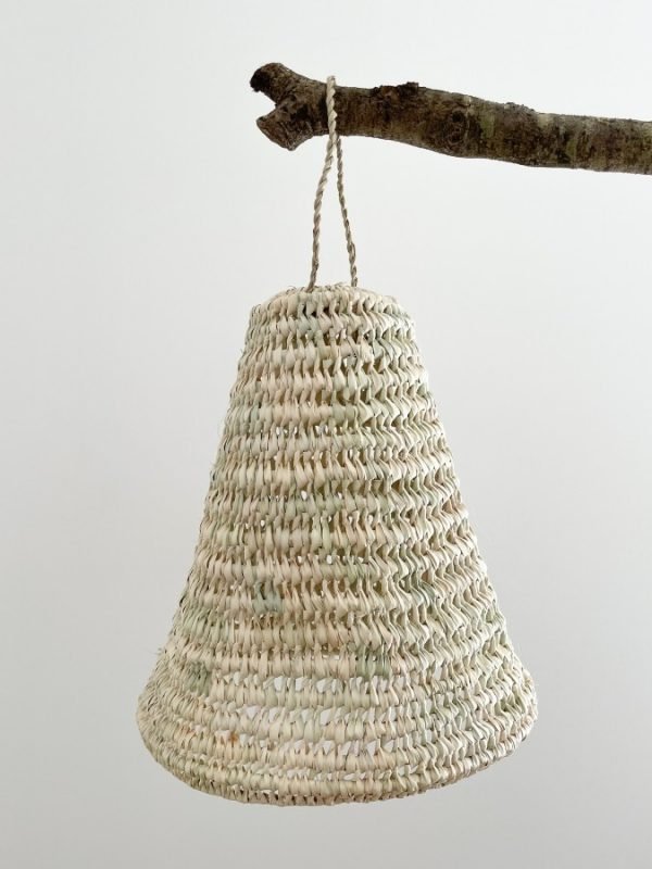 Suspension Ajourée Artisanale en Fibres Naturelles | 30x36 cm