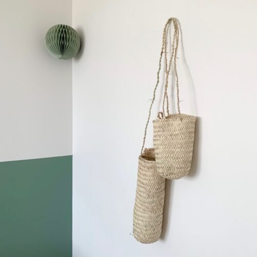 Panier Suspendu en Osier pour Plantes | 2 Tailles | Déco Bohème