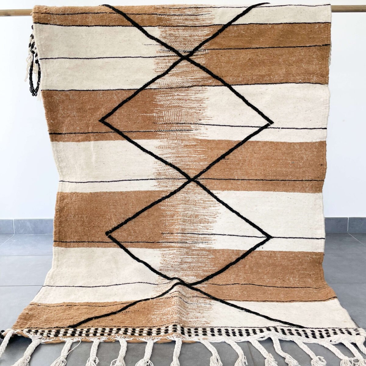Tapis Berbère en Laine | 102x151 cm | Fait Main | Authentique