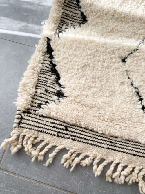 Tapis Berbère Couloir Fait Main | 307x86 cm | Laine Naturelle