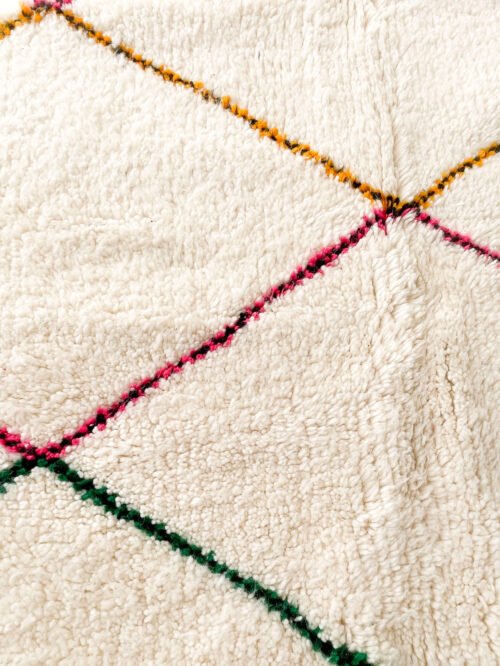 Tapis Berbère Marocain Fait Main | 233x157 cm | Laine Naturelle
