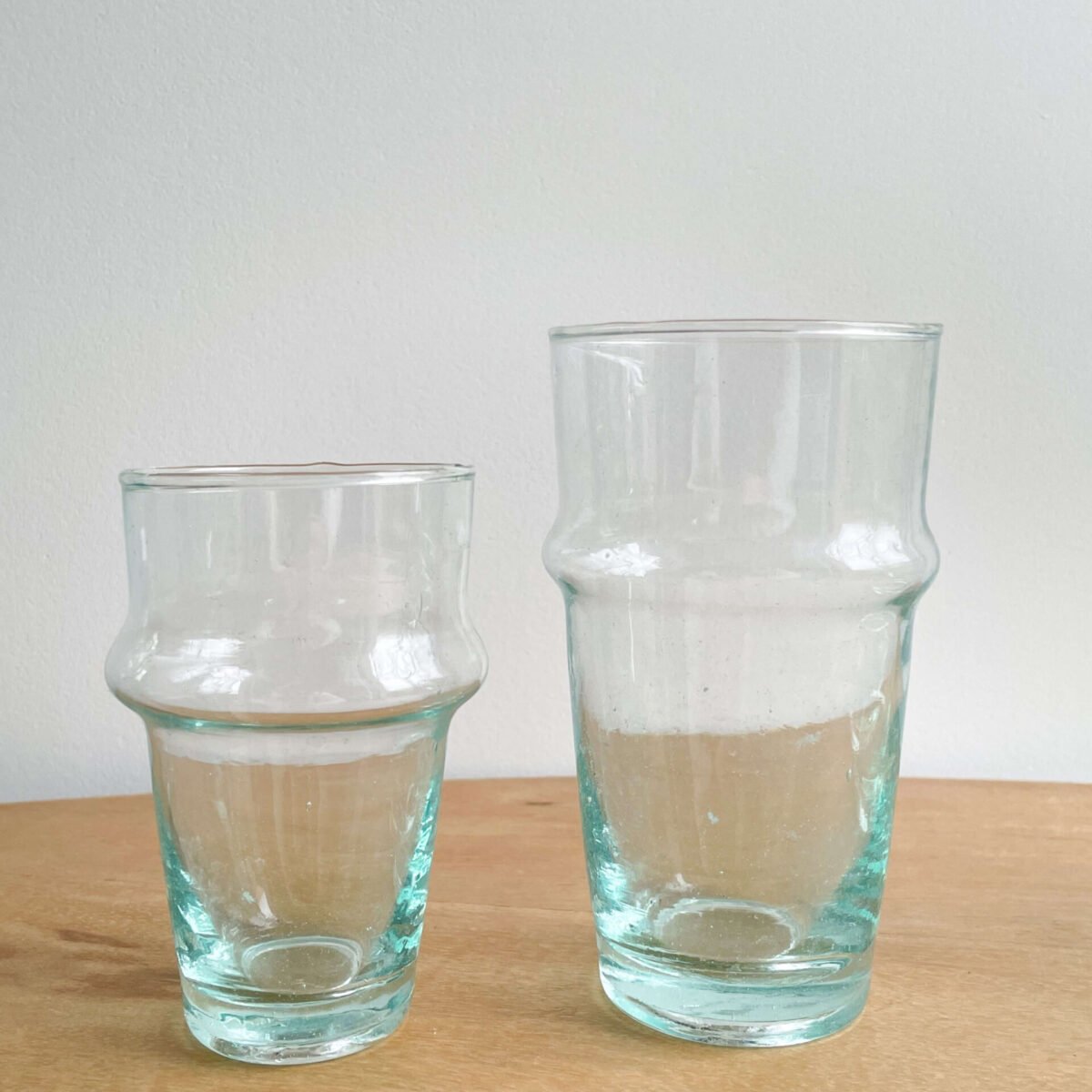 Verres Beldi Traditionnels Soufflés | Lot de 2 | 2 Tailles