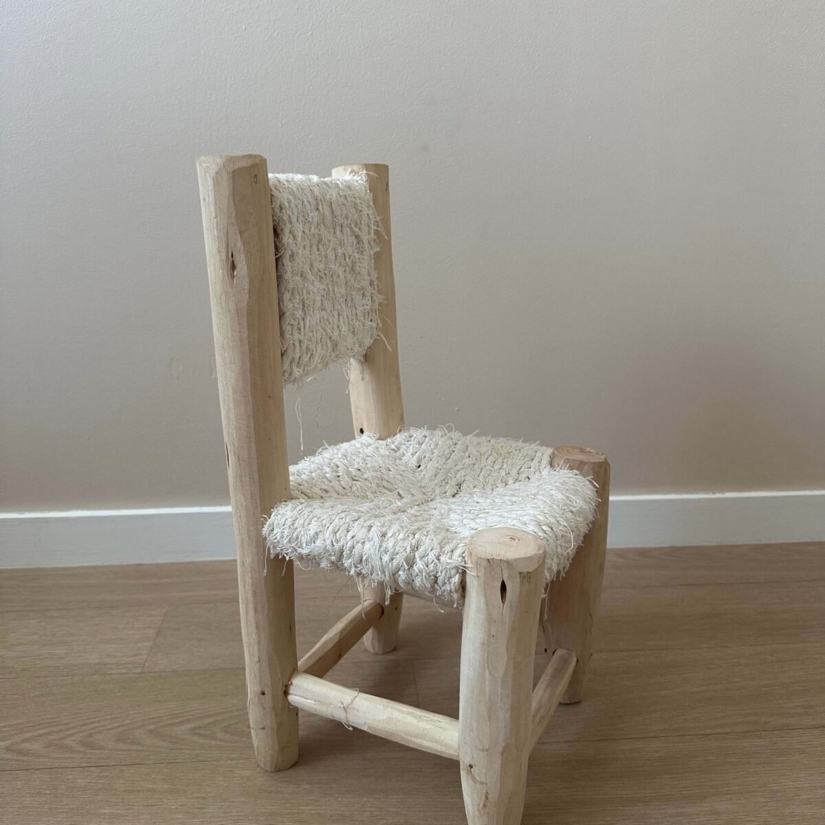 Chaise Enfant Beldi Authentique | Bois Citronnier | Style Marocain