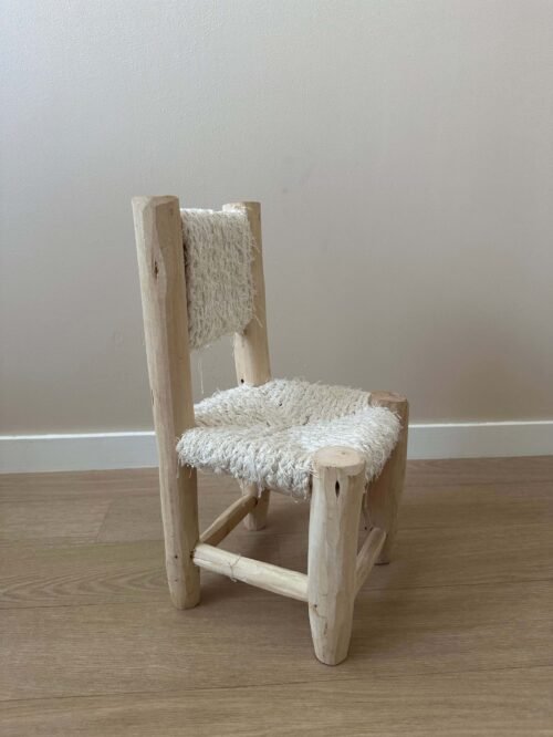 Chaise Enfant Beldi Authentique | Bois Citronnier | Style Marocain