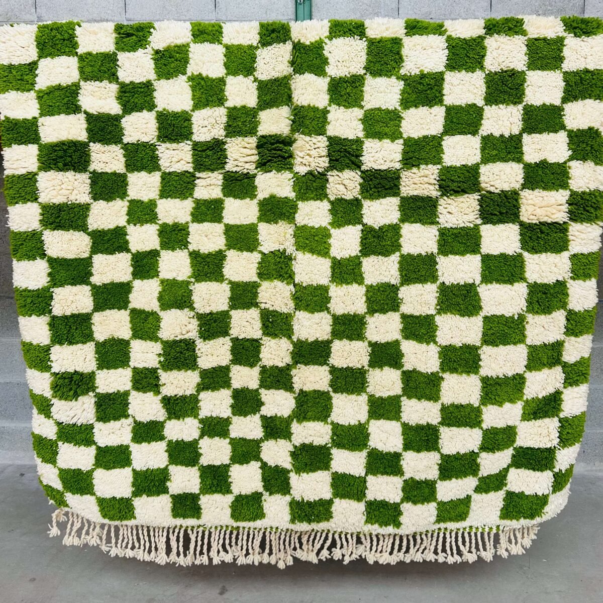 Tapis Berbère Vert Carreaux