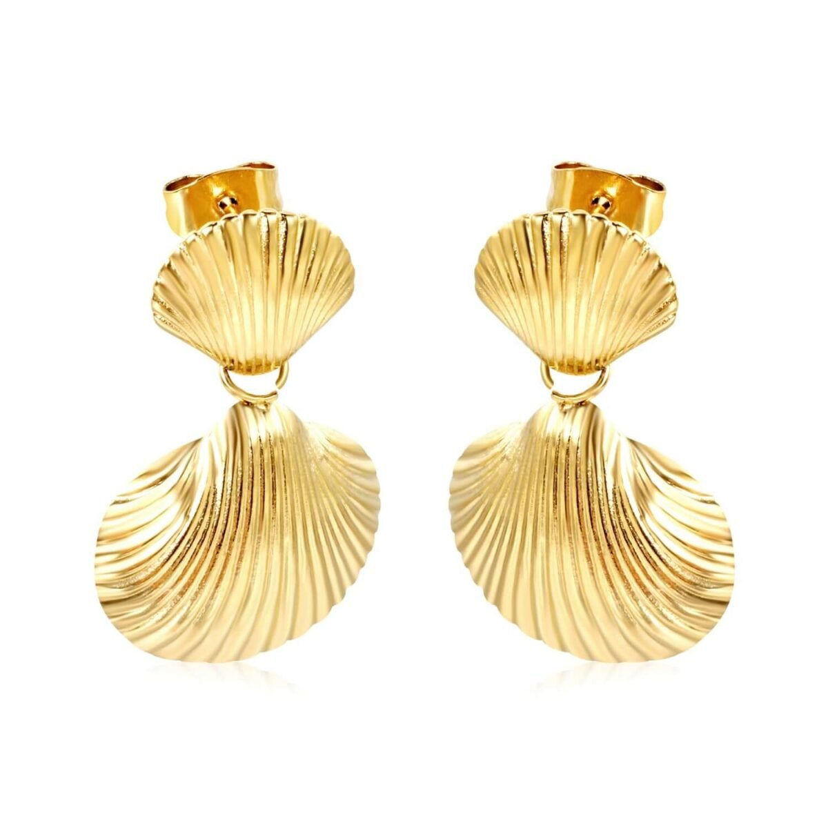 Boucles d'oreilles Coquillage doré