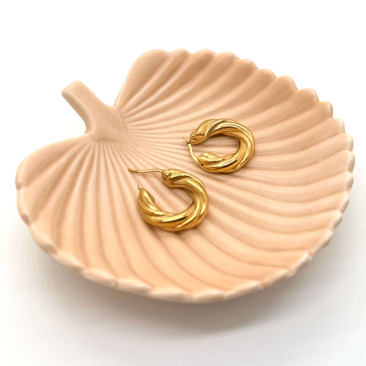 Boucle d'Oreille Ronde Torsadée
