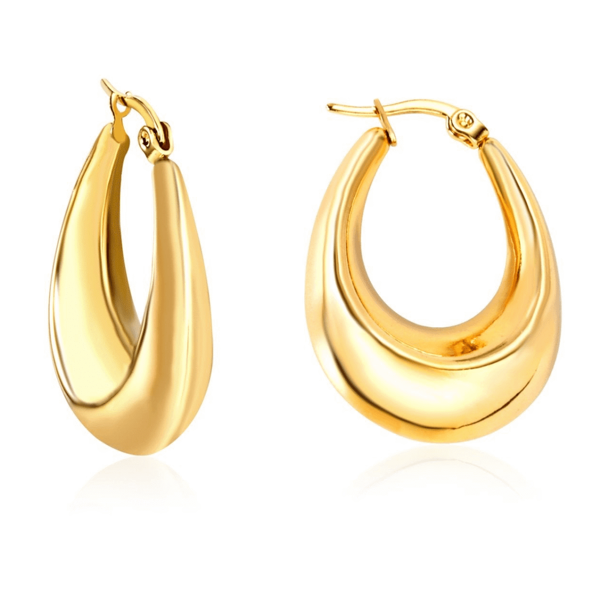 Boucles d'oreilles créoles lisses