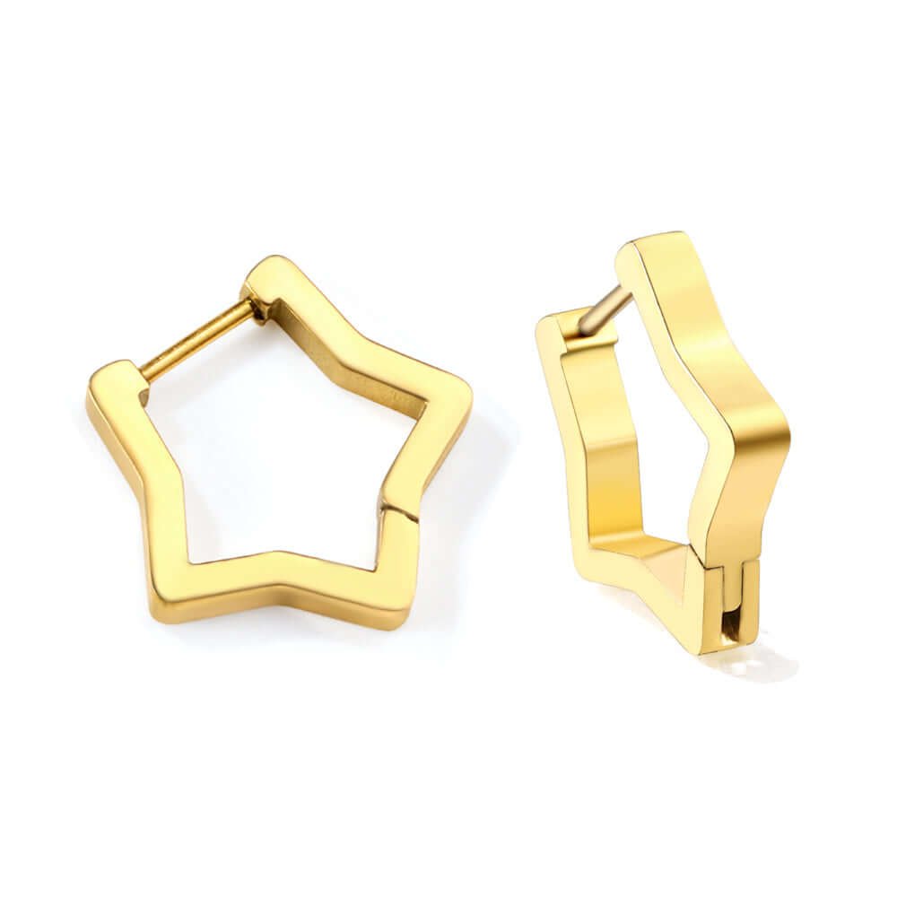 Boucles d'oreilles Etoile Doré