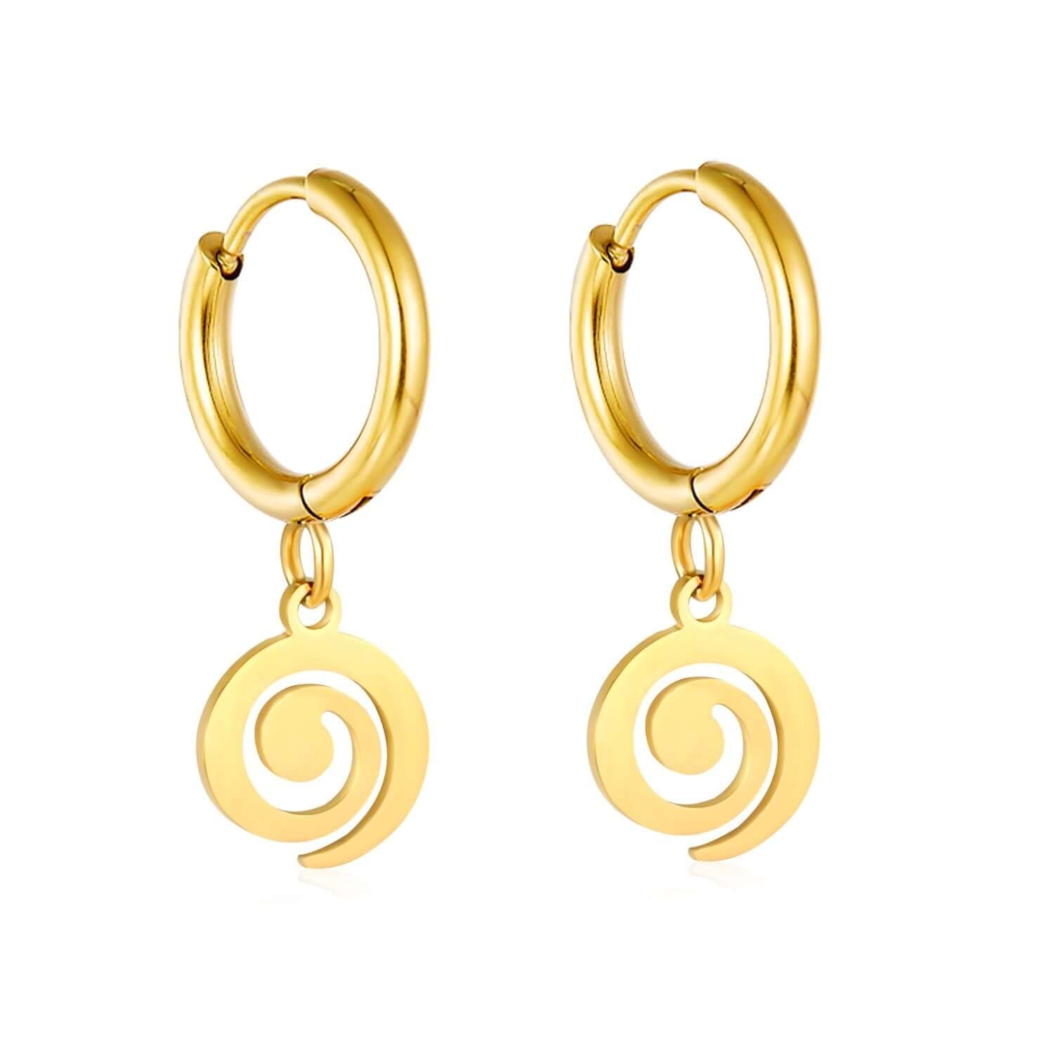 Boucles d'oreilles Spirale doré