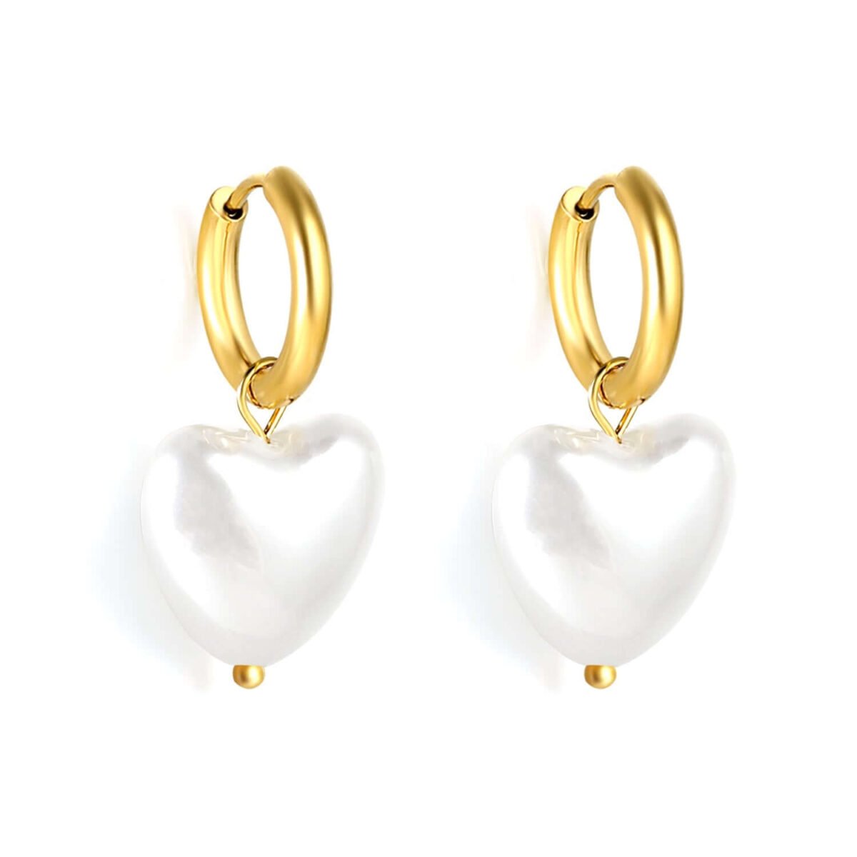 Boucles d'oreilles Perle Coeur