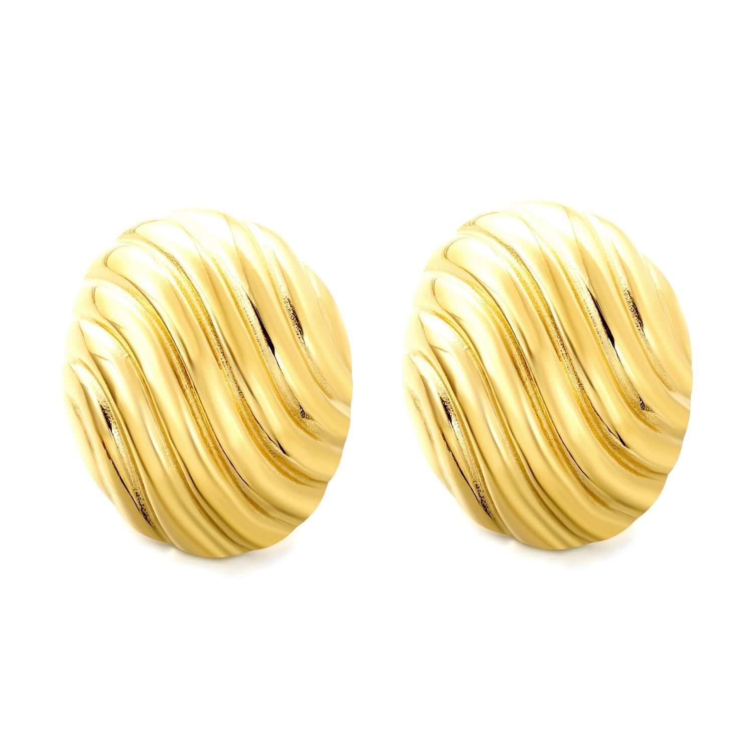 Boucles d'oreilles à Rayures ovales
