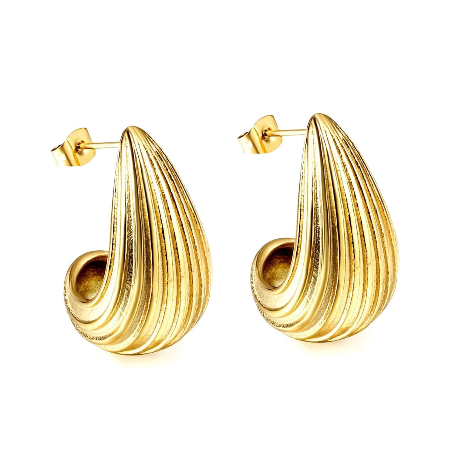 Boucles d'oreilles Ovale doré
