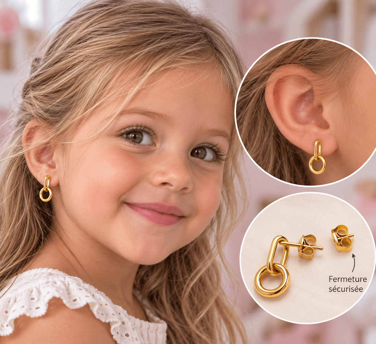 Boucles d'oreilles a Pendentif Géométriques