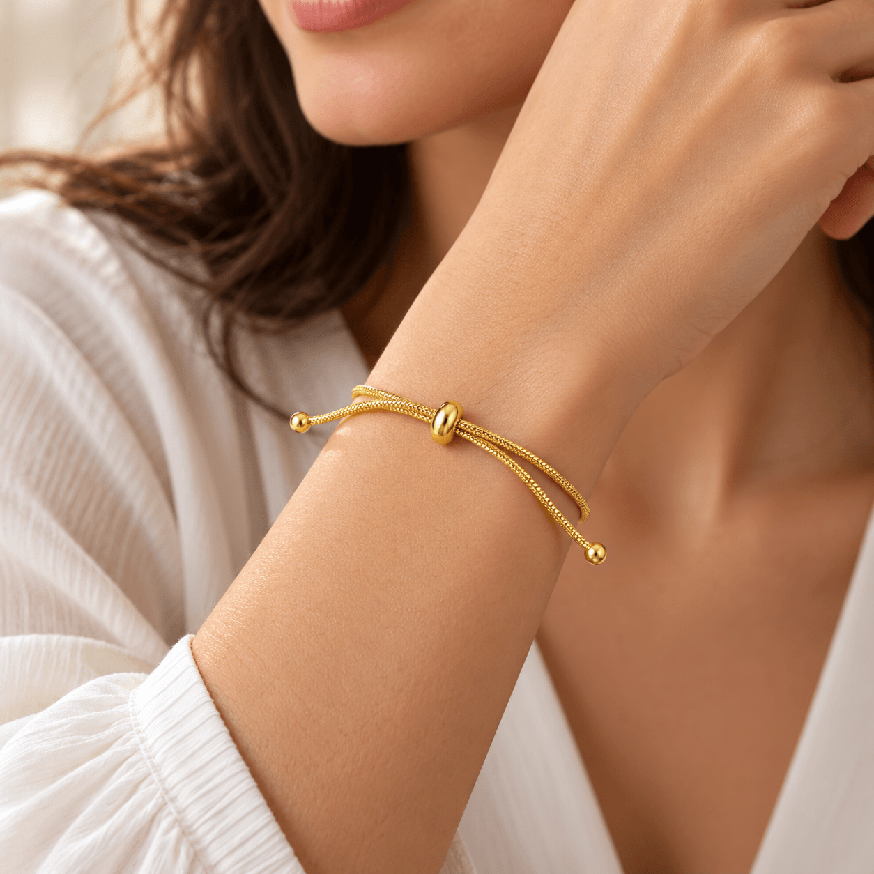 Bracelet a Maillons Ronds Creux