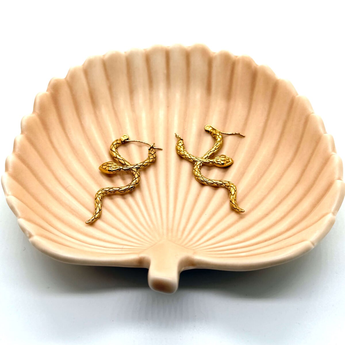 Boucles d'oreilles Serpent doré