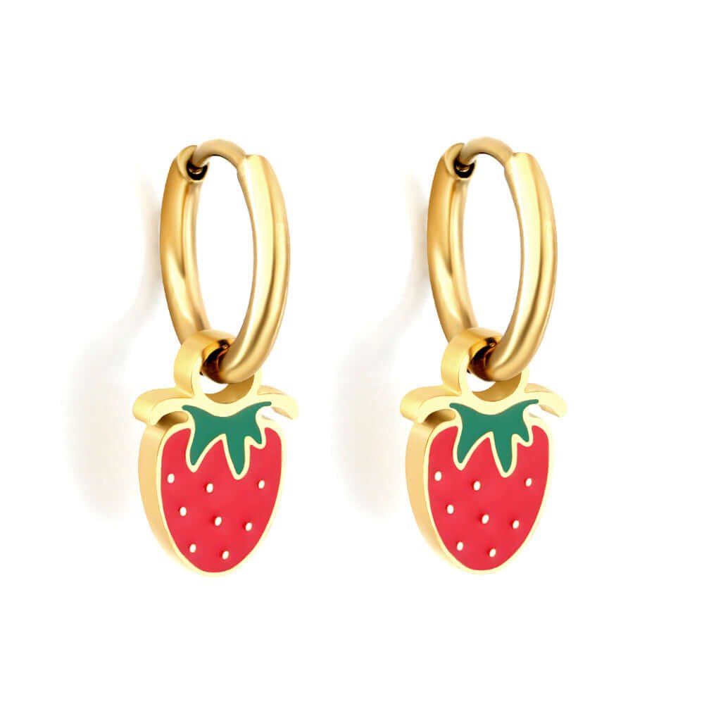 Boucles d'oreilles Fraise