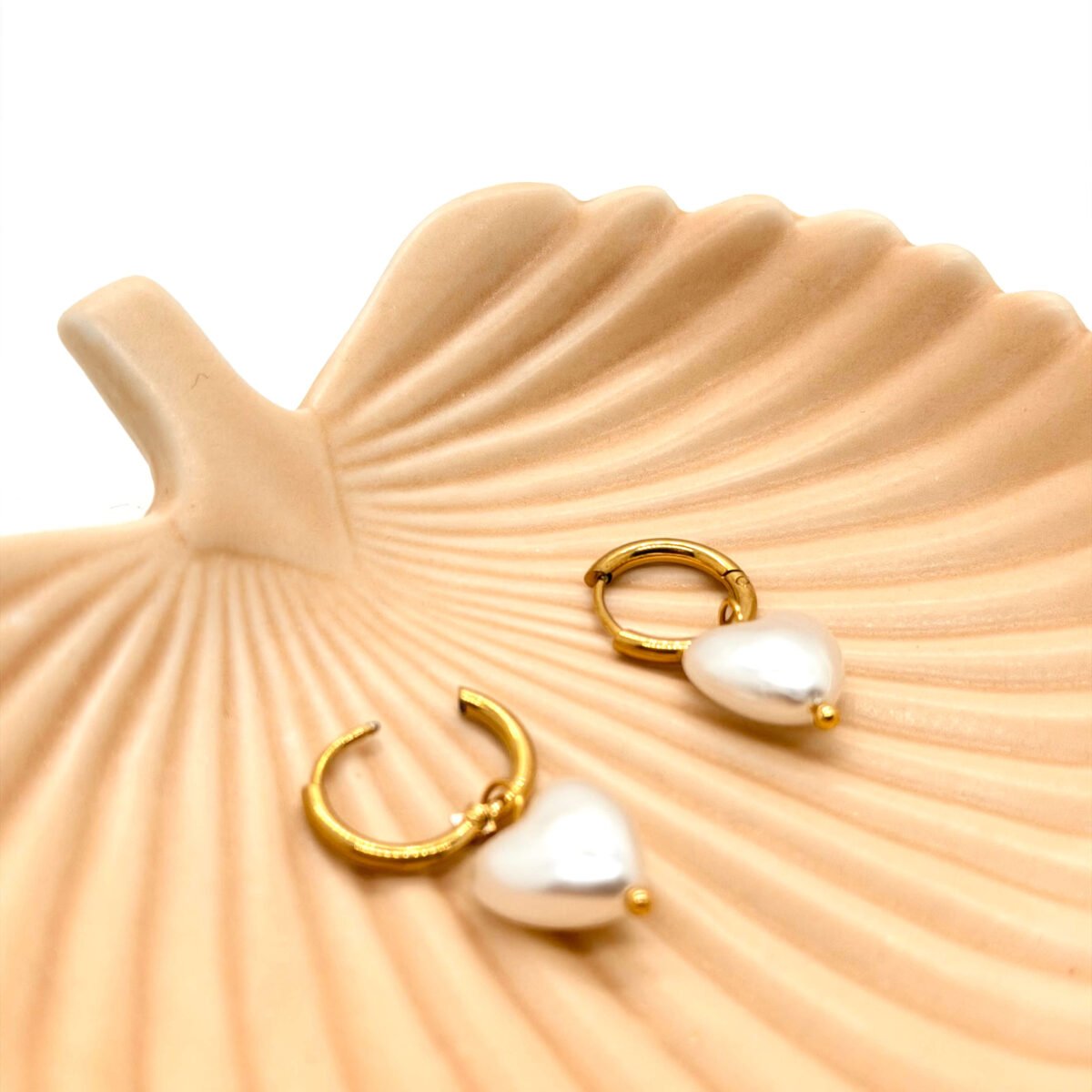 Boucles d'oreilles Perle Coeur