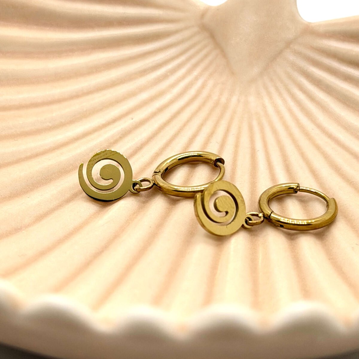 Boucles d'oreilles Spirale doré
