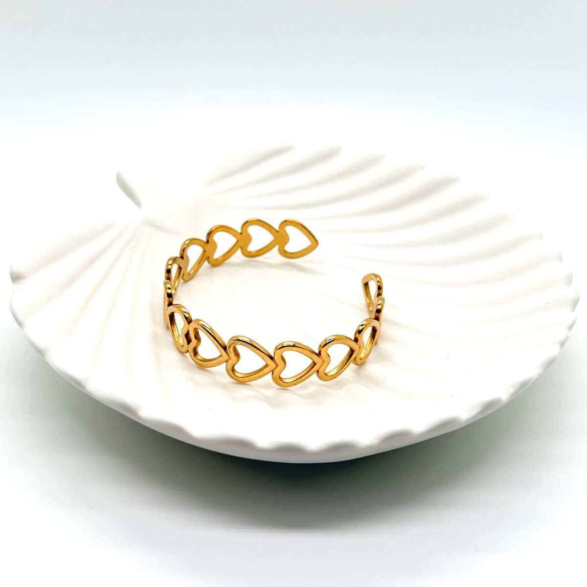 Bracelet a Coeur Doré