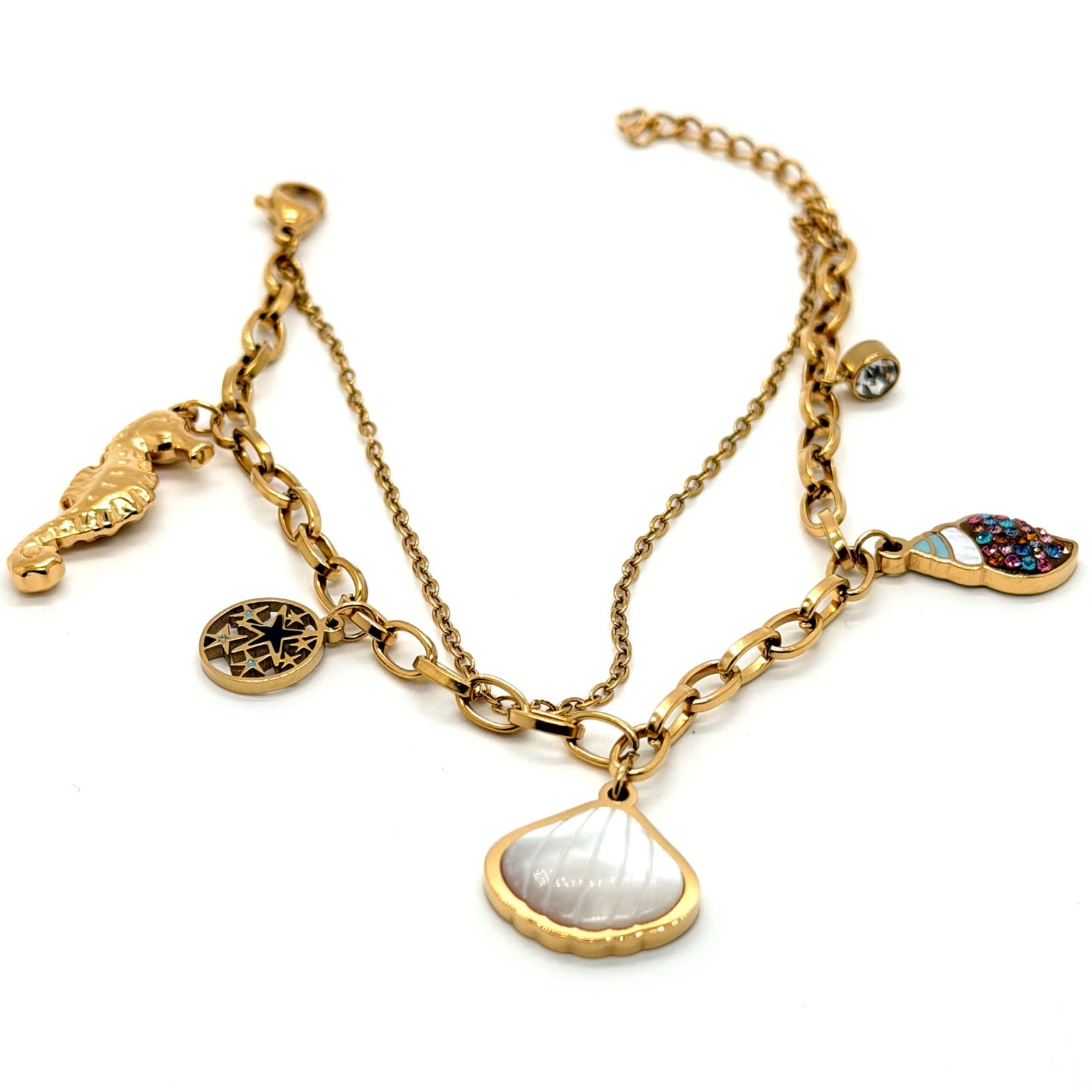 Bracelet a Breloques doré