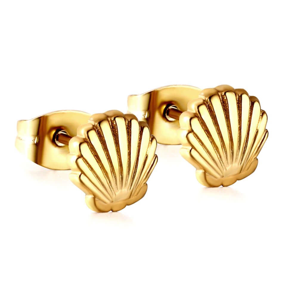 Boucles d'oreilles Coquillage doré