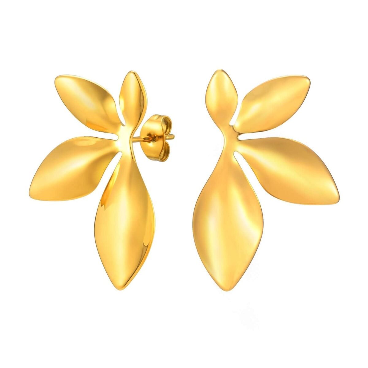 Boucles d'oreilles 4 feuilles Doré