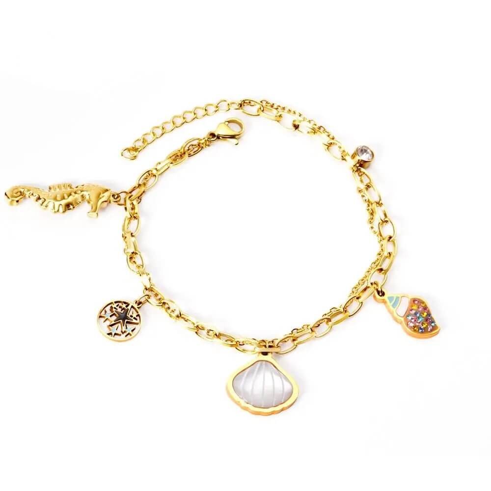 Bracelet a Breloques doré