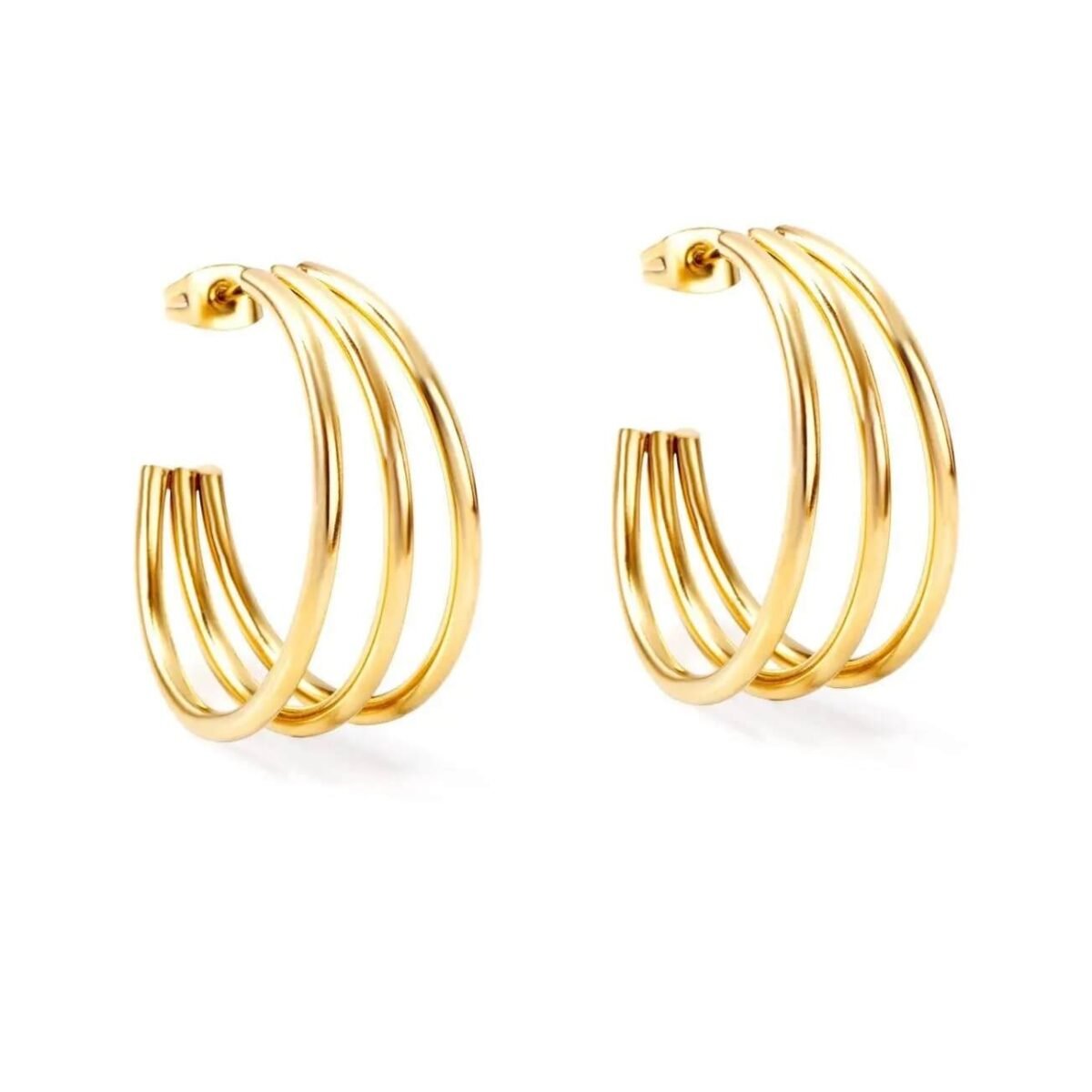 Boucles d'oreilles créoles rondes