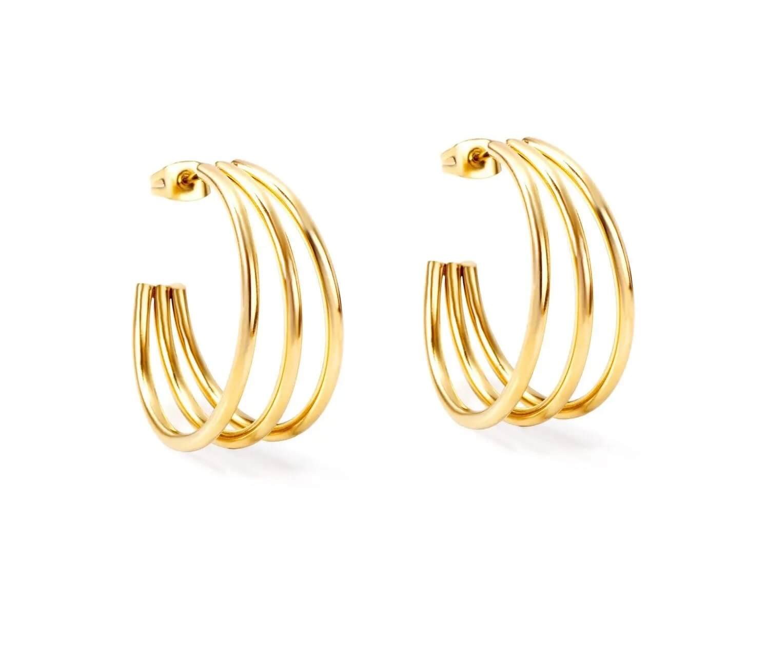 Boucles d'oreilles créoles rondes