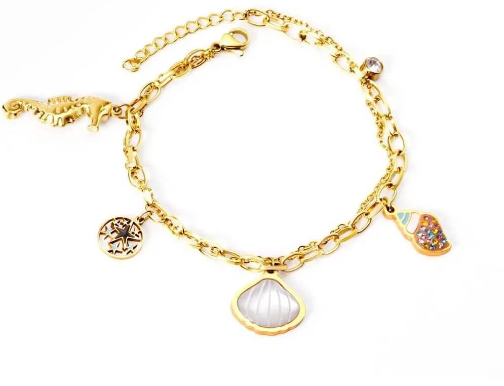 Bracelet a Breloques doré