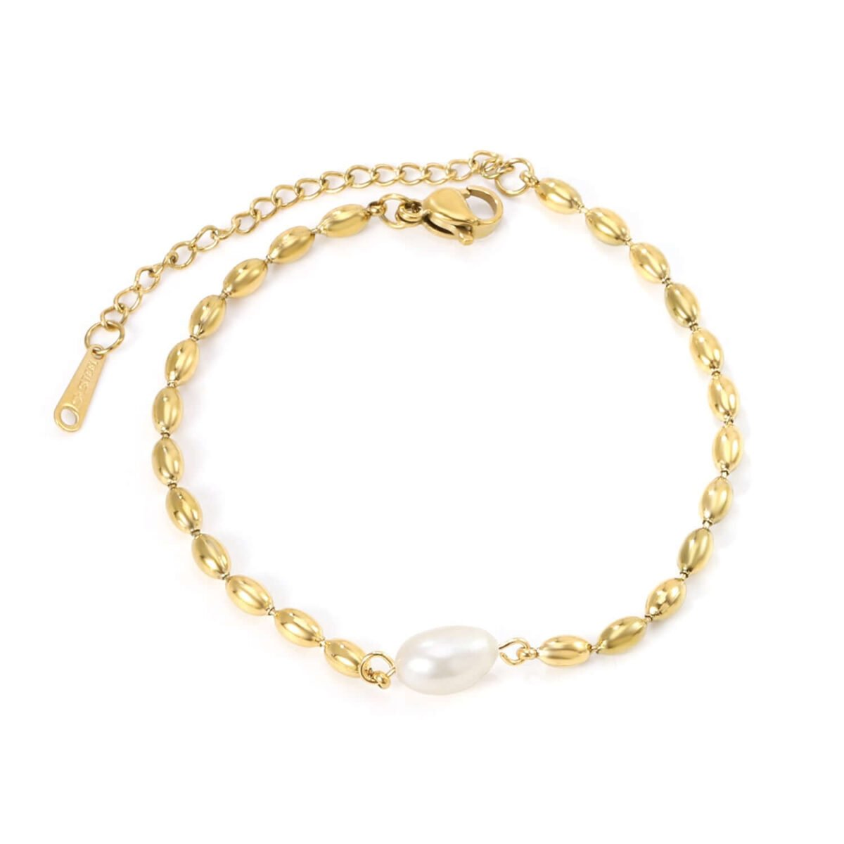 Bracelet en Perles de Blé doré