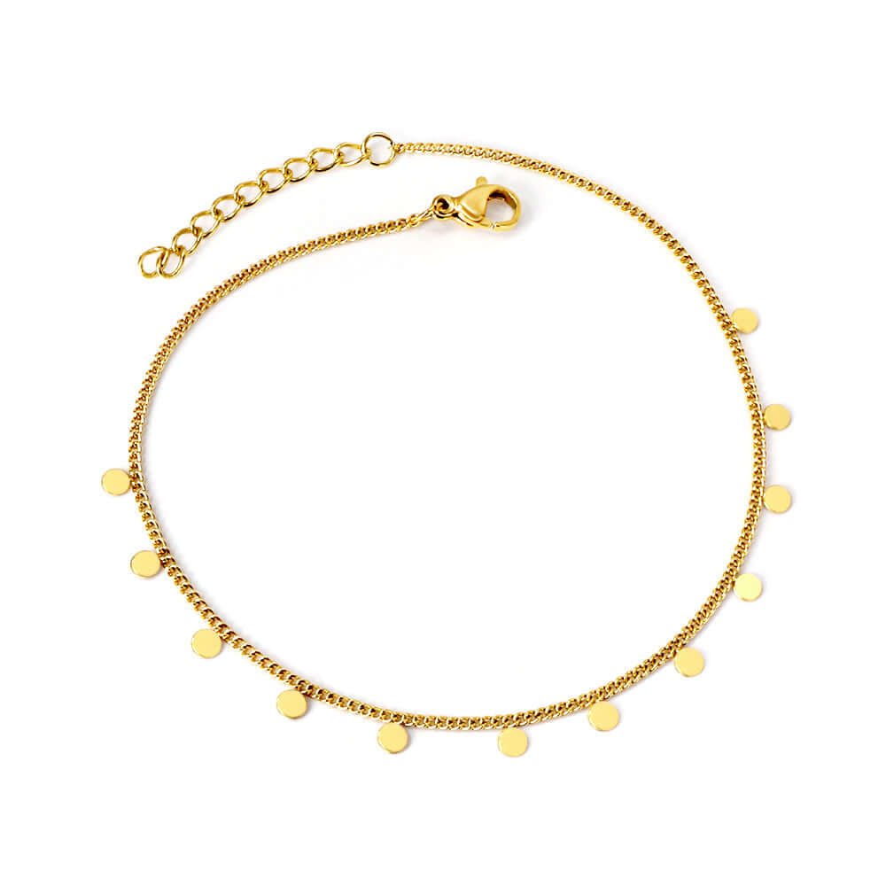 Bracelet de cheville pendentif rond