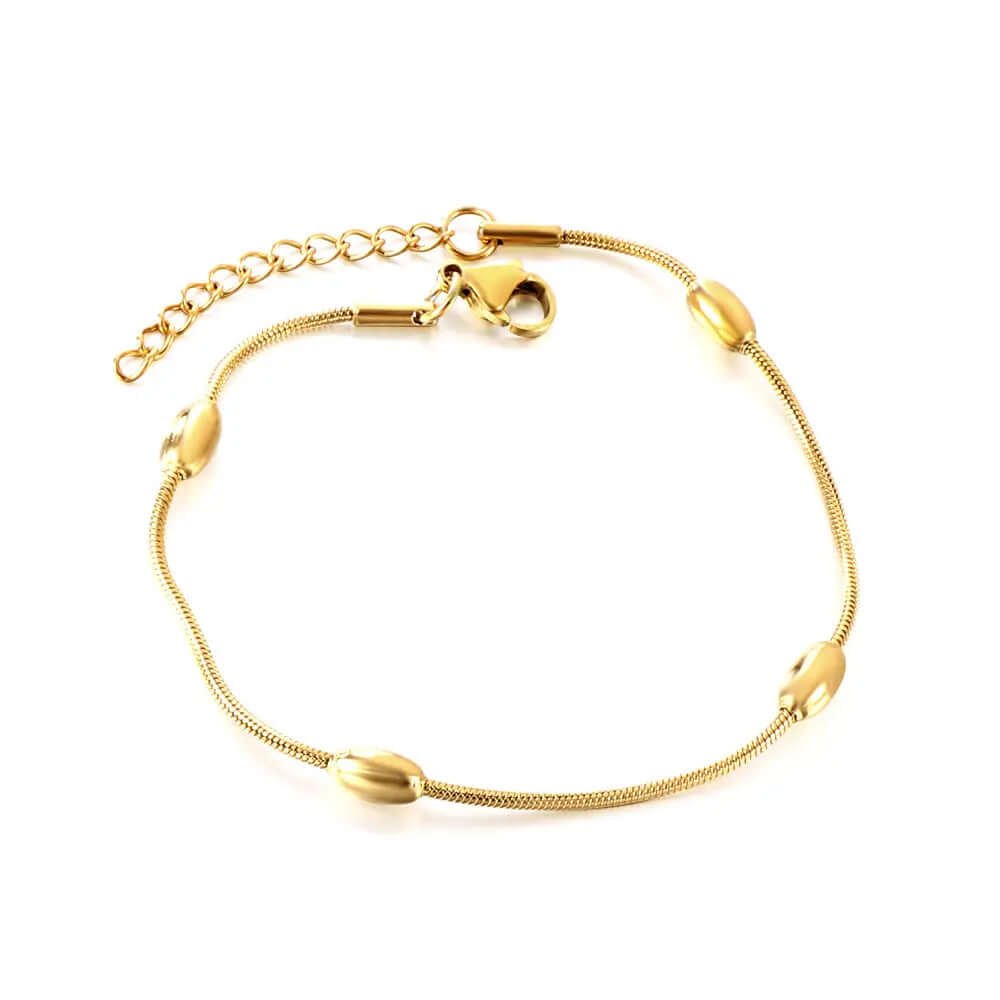 Bracelet Accessoire Ovale doré